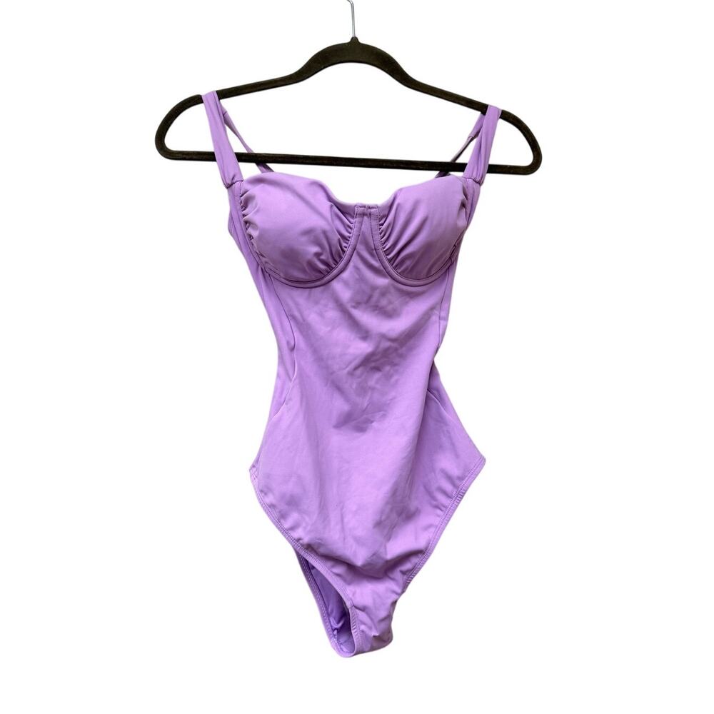 NWT TA3 Size Small Light Purple Feminine Sculpting Swimsuit Vacation Shark Tank
